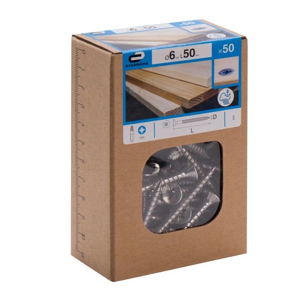 IV4 Chipboard Screw CS PZ Inox 316 / A4 6x50 50CB