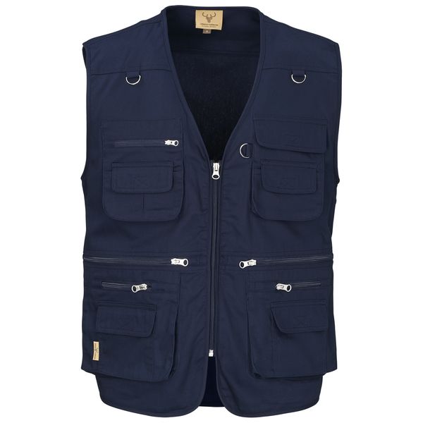 Mens Sleeveless Fishing Jacket Navy
