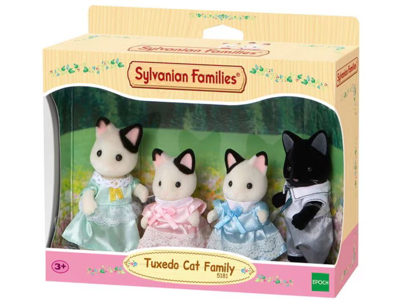 Sylvanian Families Tuxedo Cat Family
