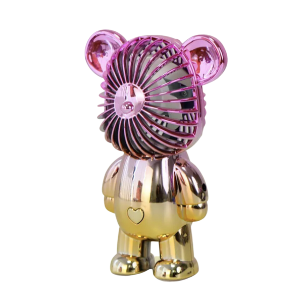 Portable Mini Metallic Bear Fan
