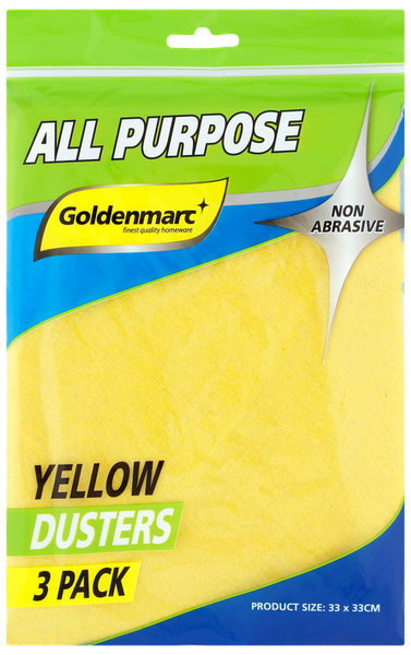 Goldenmarc All Purpose Yellow Dusters 3 Pack