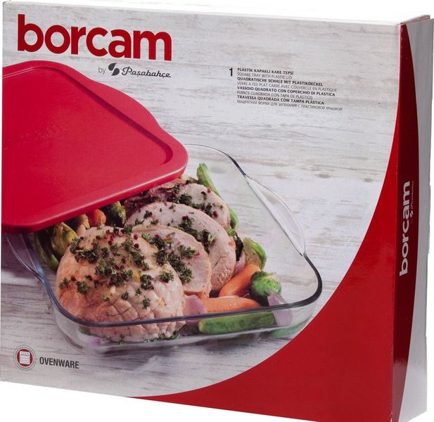 Borcam - Glass Casserole Ovenware Square 3.2L