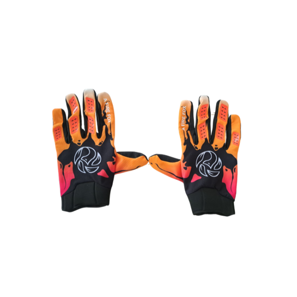 Soft Polyester MTB/BMX Gloves - Pink &amp; Orange