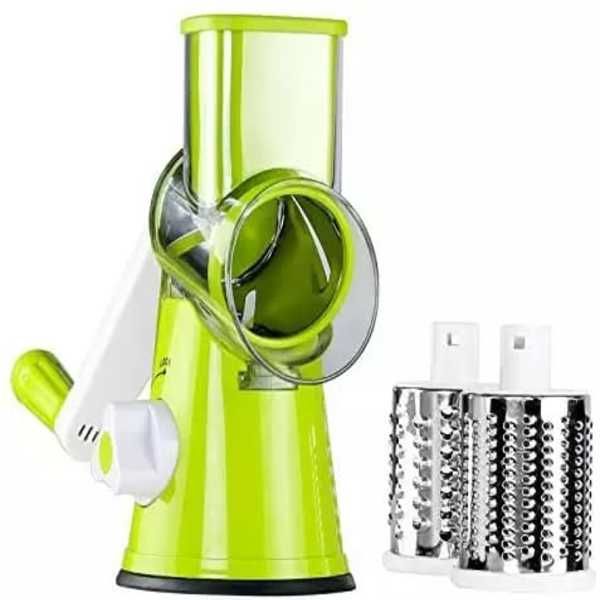 Rotary Grater with 3 Stainless Steel Chopper Blades