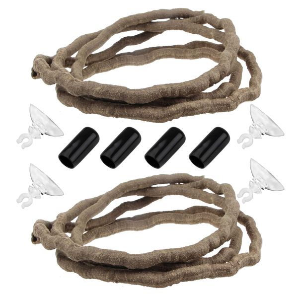 Pet Simulated Rattan Vine with Accessories for Habitat Reptile 10 Set (1m)