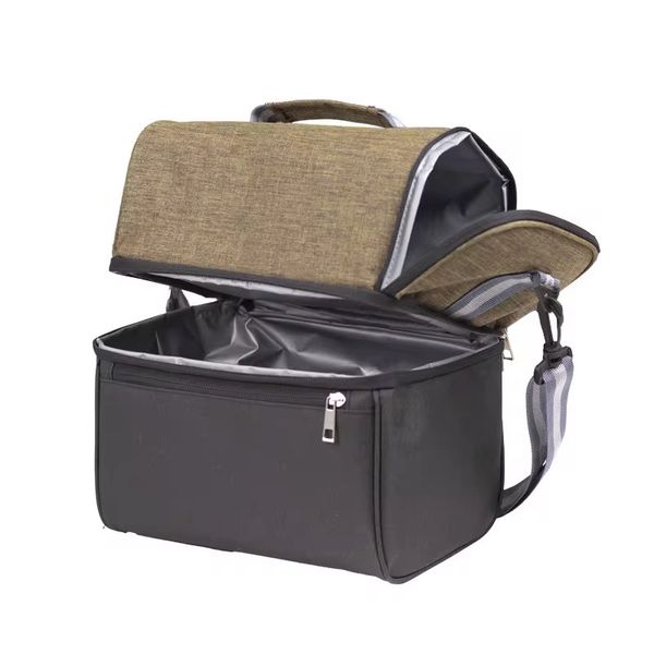 Colorblock Double Layer Lunch Bag-BT36