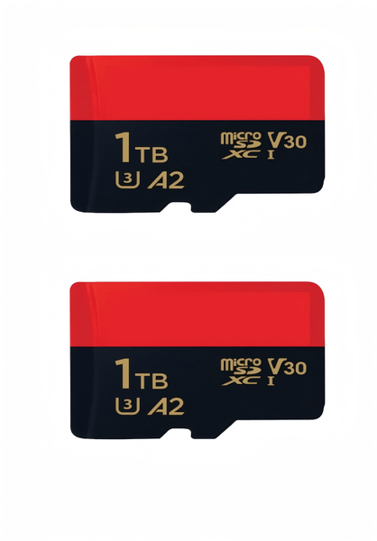 2-Pack 1TB SD Card Class 10 for Cameras, Phones, Gaming Consoles, Drones