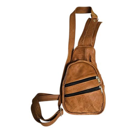 Genuine Leather Handmade Crossbody Sling Bag Image