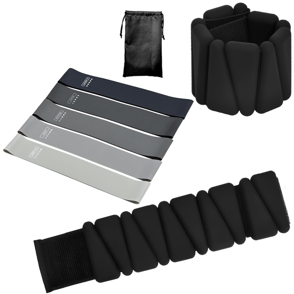 Resistance Loop and Weight Bracelet Glutes Legs Arm Weights Muscle Training