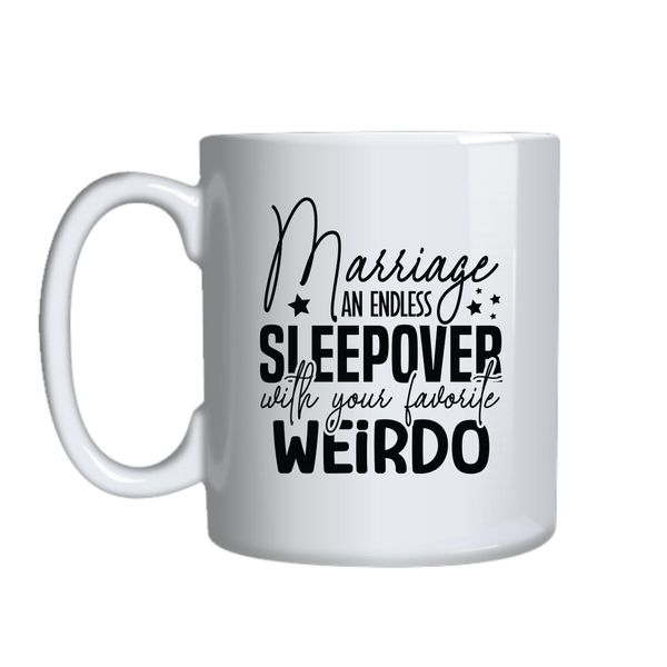 Weirdo Coffee Mugs Trendy Funny Marriage Lovers Graphic Cup Present 046