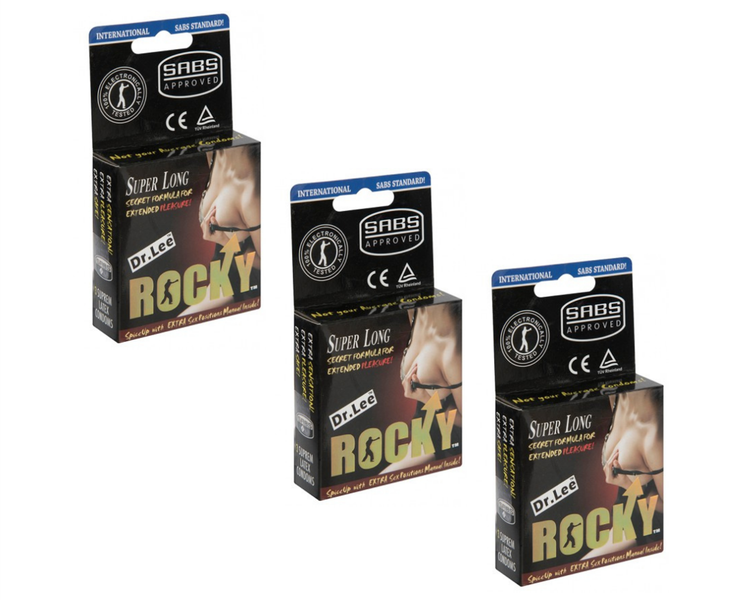 Dr Lee Rocky Super Long Lasting Condoms - Combo Pack 3 x 3