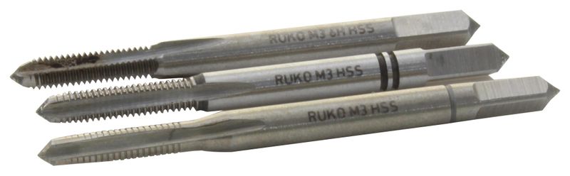 Ruko (230-030) Tap Set, M3 x 0.5 mm, 3 Piece