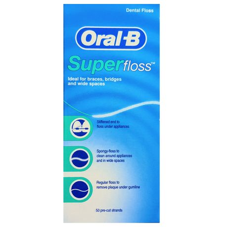 Oral B Super Floss Unwaxed 50m