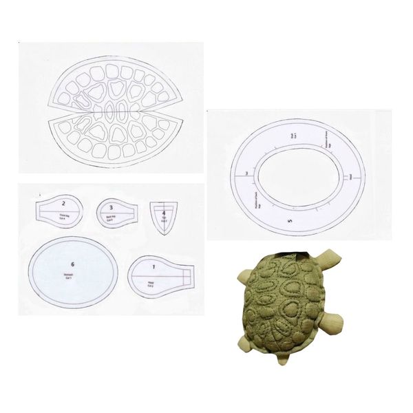 Craft Transparent Pre-Cut Patchwork Filling Turtle Sewing Template-20cm