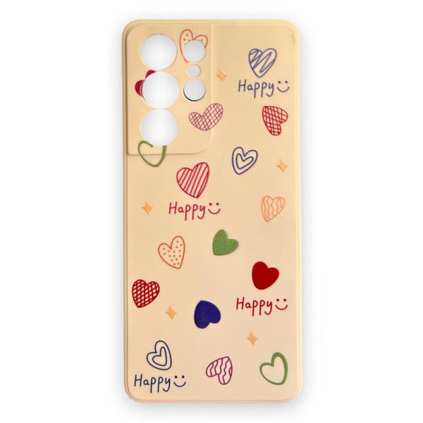 AMA Happy and Heart Print Silicon Protective Case For Samsung A52 / A52s 5G