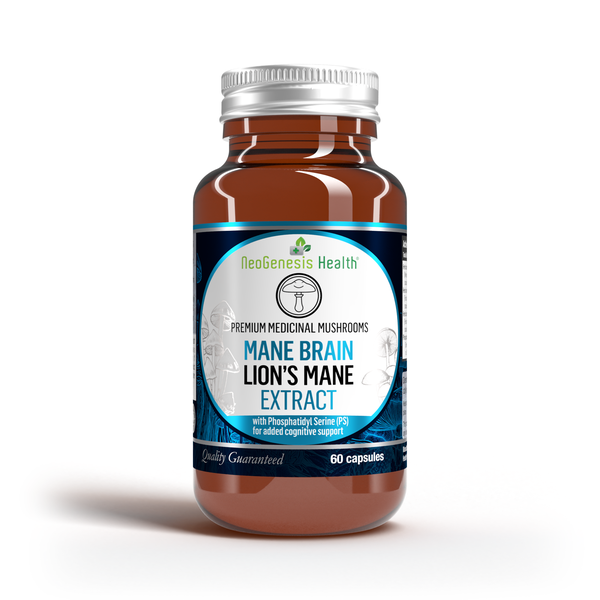 ManeBrain |Lion's Mane | 3% Erinacine Mycelium +Dual-Extract Fruiting Body