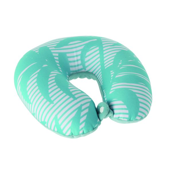 Neck Pillow with Leaf Print - Neoprene &amp; Fleece Material