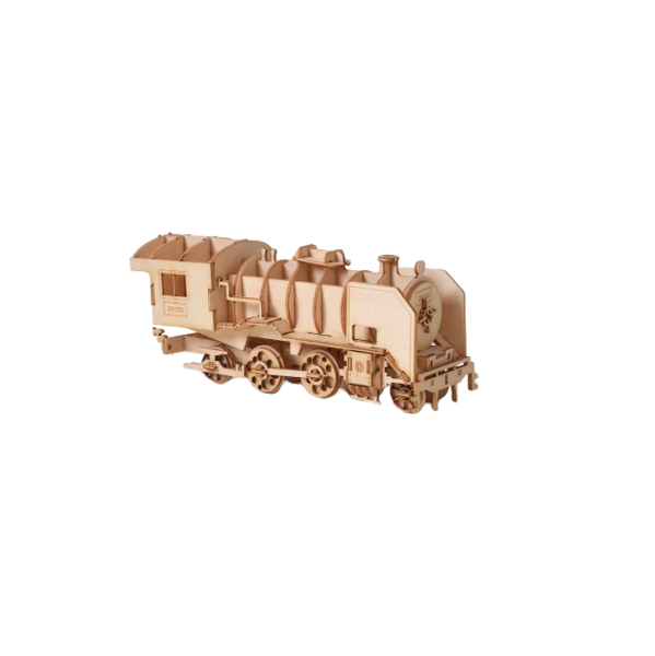 Laser Cut DIY 3D Wooden Puzzle Craft Activity - Model Steam Locomotive