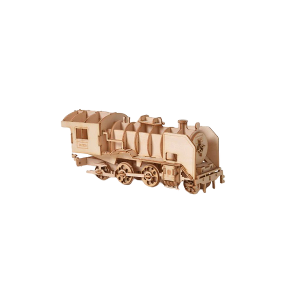 Laser Cut DIY 3D Wooden Puzzle Craft Activity - Model Steam Locomotive ...