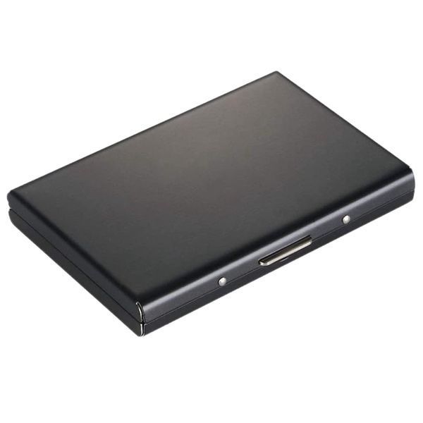 Metal Card Holder Wallet,Stainless Steel Metal Wallets, Black