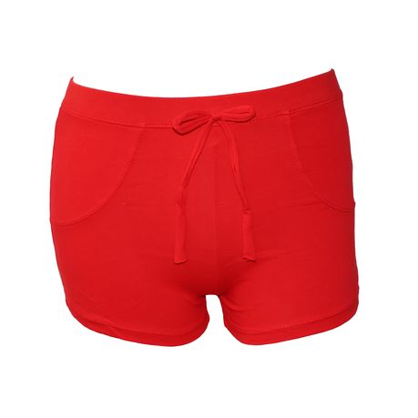 Womens Sleep Shorts Essentials Boxer Shorts Pajama Bottoms PJ's Sleep Shorts  For Women (XS, BLACK/RED) at  Women's Clothing store