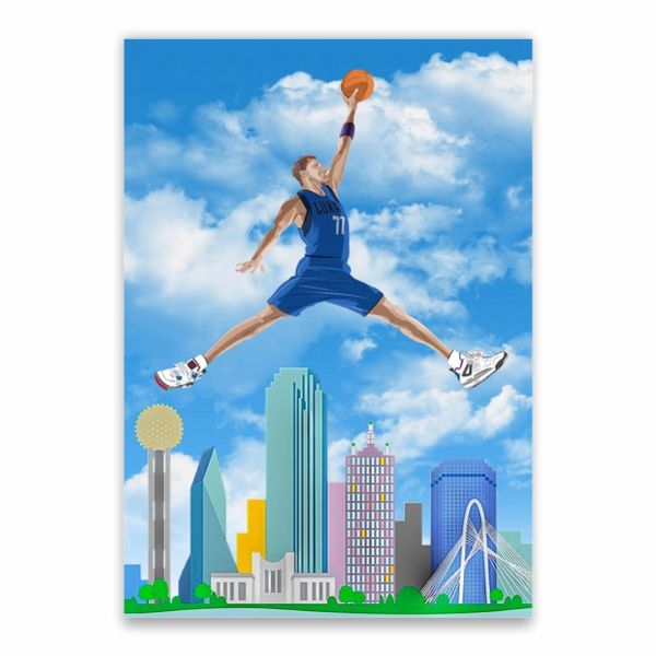Luka Doncic Cartoon Poster - A1