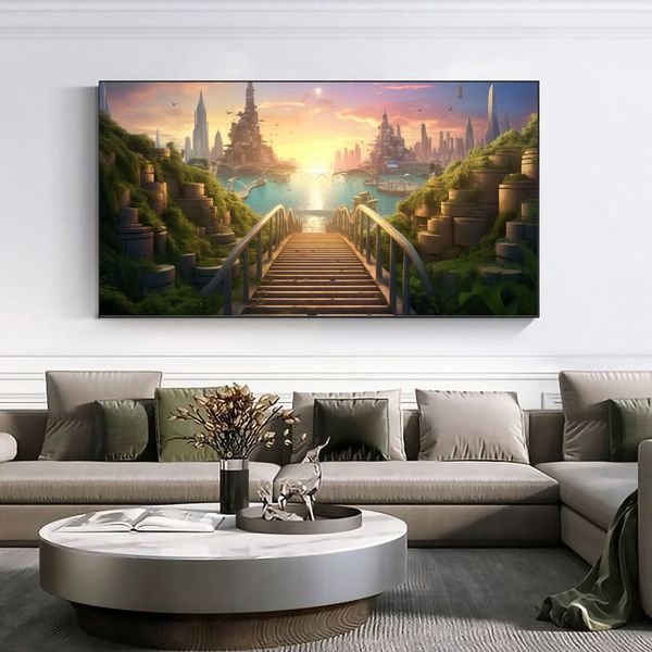 hest measurements: Canvas Wall Art - Path of Progress - 0307