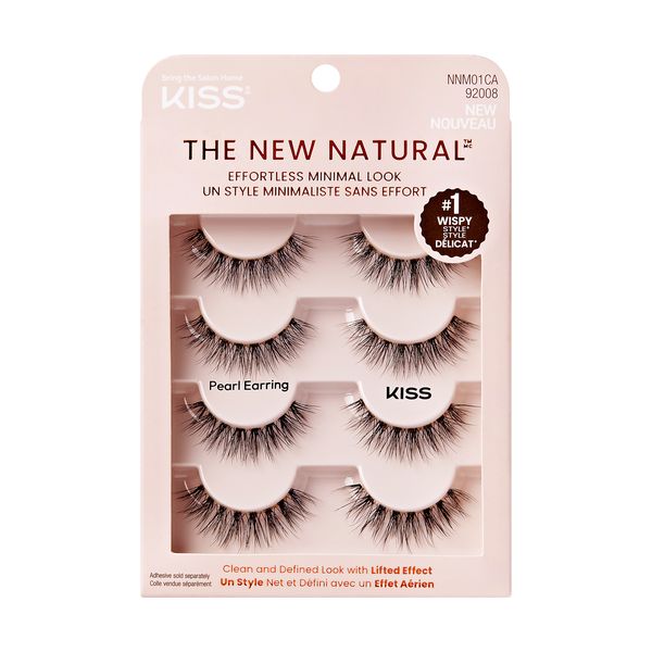 KISS The New Natural False Lashes, Pearl Earing Design, Multipack Strip