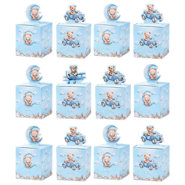 Baby Theme Gift Boxes - Blue - 24 Pack