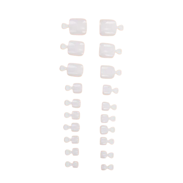 240 Pieces High-Quality Plain False Toenails for Nail Art and Customisation