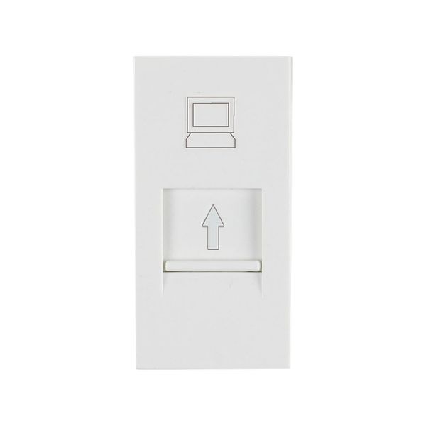 White RJ45 Cat5 Connection Socket 1m (22.5x45mm)