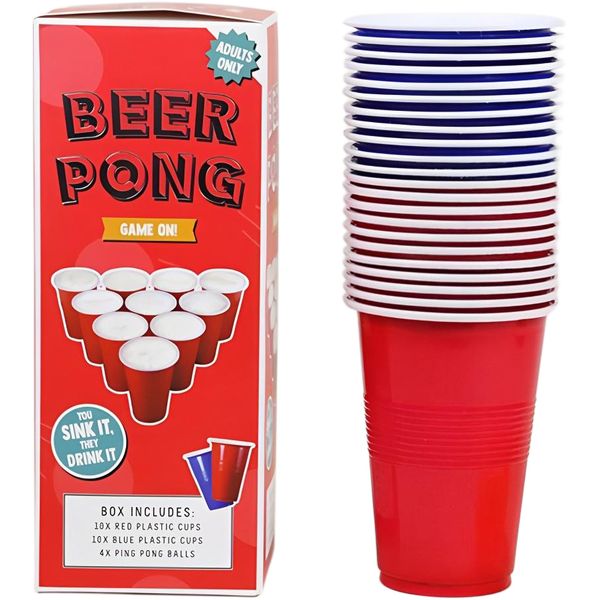 Beer Pong Set with Cups &amp; Ping Pong Balls - 26 Piece