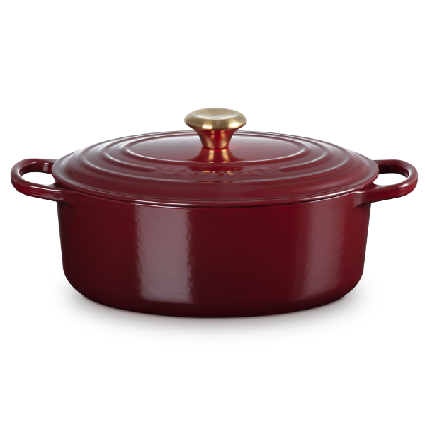 Le Creuset - Signature Oval Cast Iron Casserole - Garnet