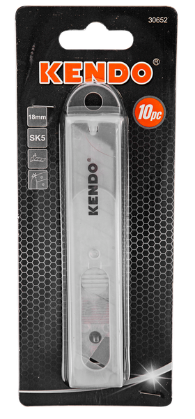 Kendo 10 Piece Sk5 Snap-Off Knife Blade Set 18Mm