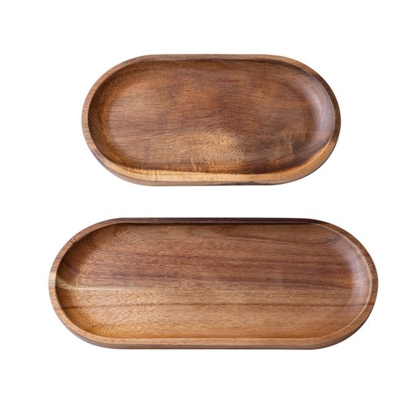 Wooden Coaster Tea Tray Solid Wood Tray Dessert Plate