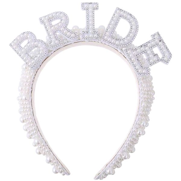 Elegant Pearl Bride Headband - Bridal Party Hair Accessory