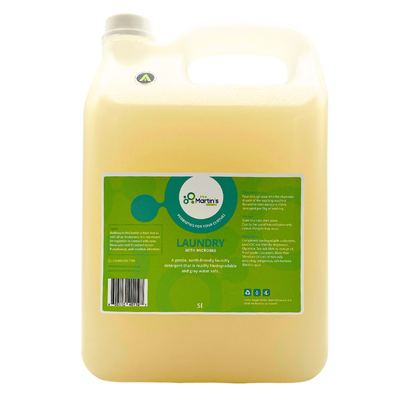 Mrs Martin's Probiotic Colour-Free Laundry Gel 5 Litre - Eco-Friendly ...