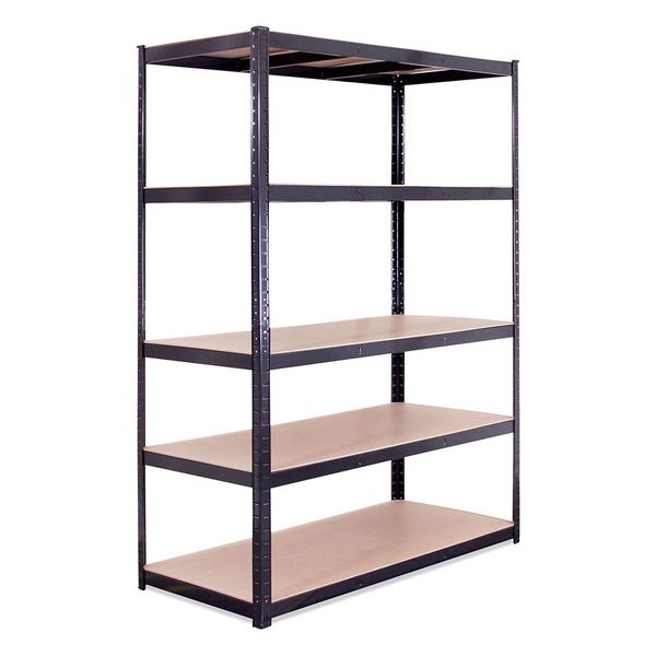 G Rack 5 Tier Shelf Steel Shelving Galvanised &amp; Painted 5Y Wty 1.8x1.2x.06m