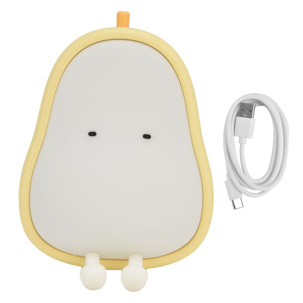 Cartoon Pear - Shaped Silicone Night Light for Kids