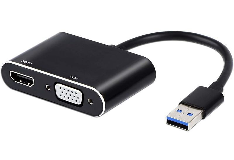 Multi Adapter 2 In 1 USB to HDMI Converter Audio Video Cable