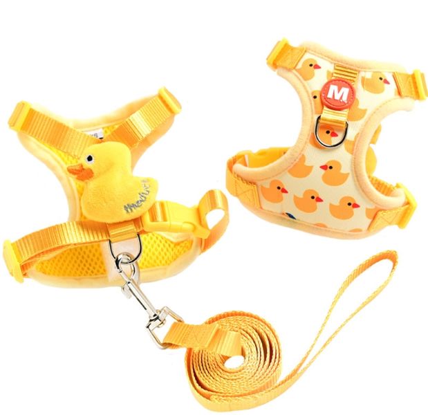 Duck-Themed Cat Harness: Adjustable, Escape-Proof, Outdoor-Use Leash Set