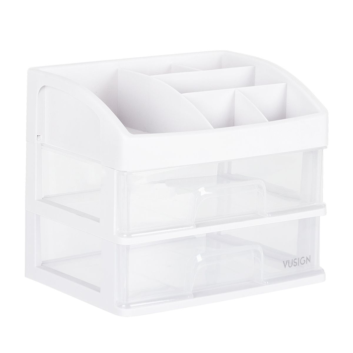 Deli Makeup Cosmetic Storage Box Drawer Rack White - 23.5x17x20cm