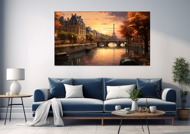 Canvas Wall Art - Seine Serenity Abstract - BK0334
