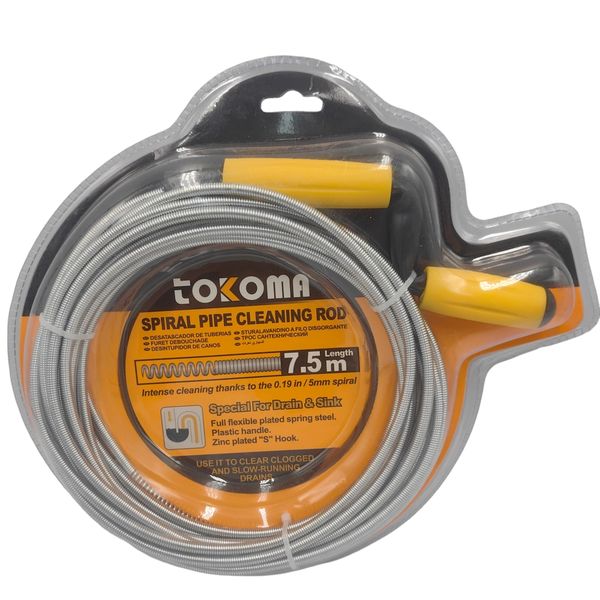 Tokoma Spiral Pipe Cleaning Rod (7.5m)