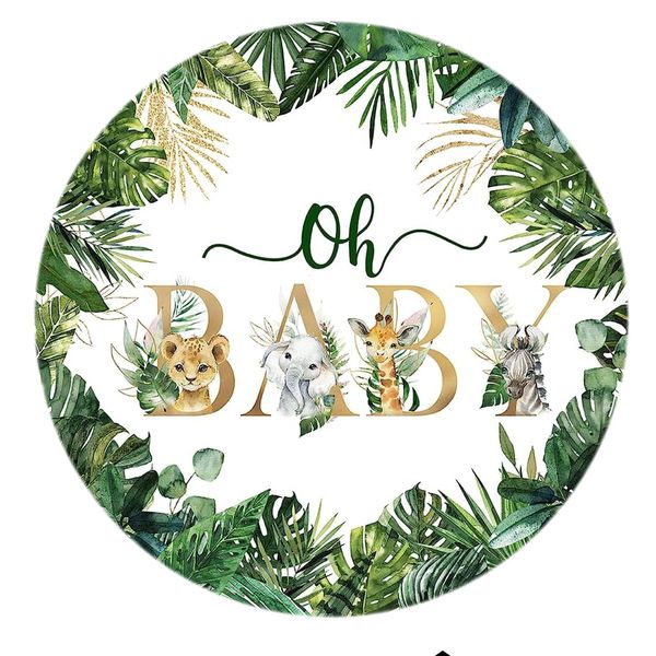 Oh Baby Round Wooden Vinyl Signage 40CM