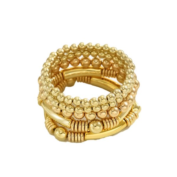 SL7578-1 Gold European-Style Women's Multi-Layer Beaded Bracelet