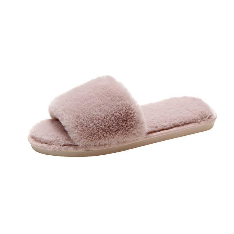 Women's Open Toe Slippers - Indoor Cozy Fluffy House Slippers | Buy ...