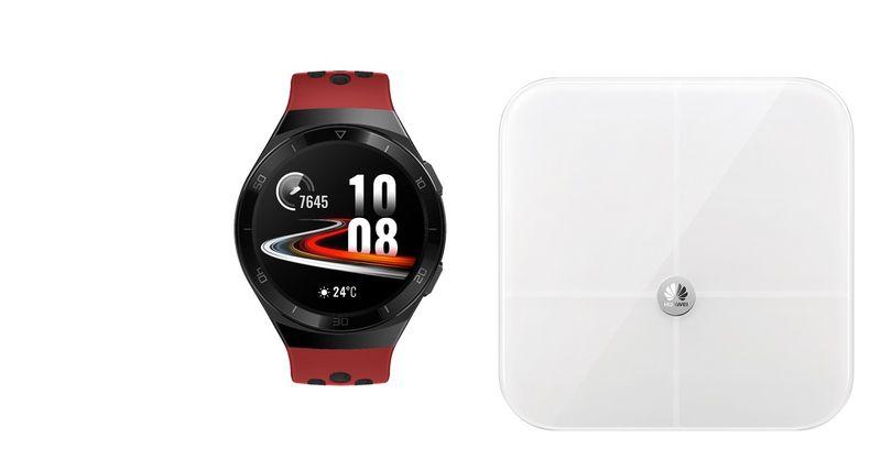 Huawei Watch GT 2e Lava Red Bundled with Body Fat Scale