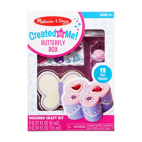 Melissa &amp; Doug Created by Me! Butterfly Box Wooden Craft Kit