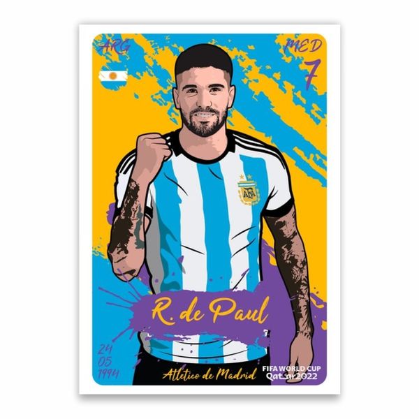 Rodrigo De Paul Argentina 2022 Poster - A1